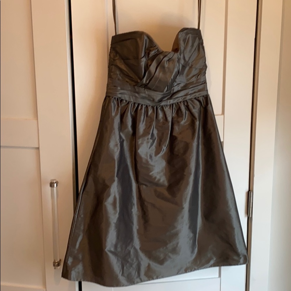 Strapless Amsale Metallic Dress